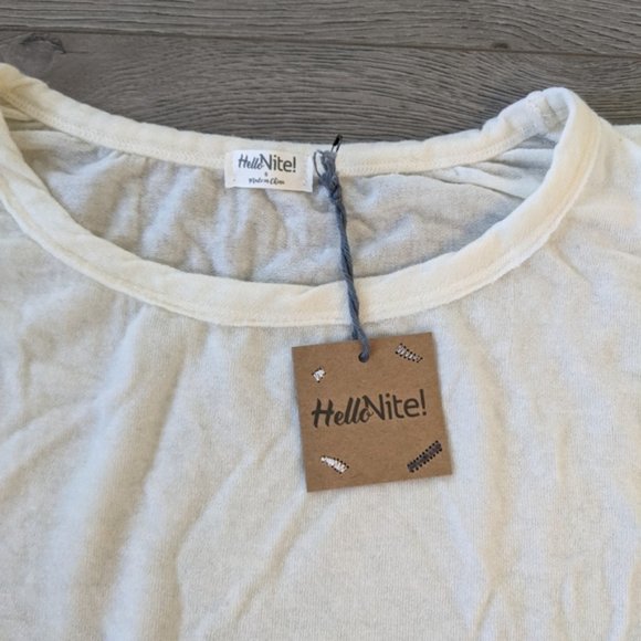 NWT / HELLO NITE / IVORY BALLOON SLEEVE TOP / SMALL - Picture 4 of 6